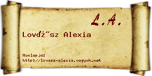 Lovász Alexia névjegykártya